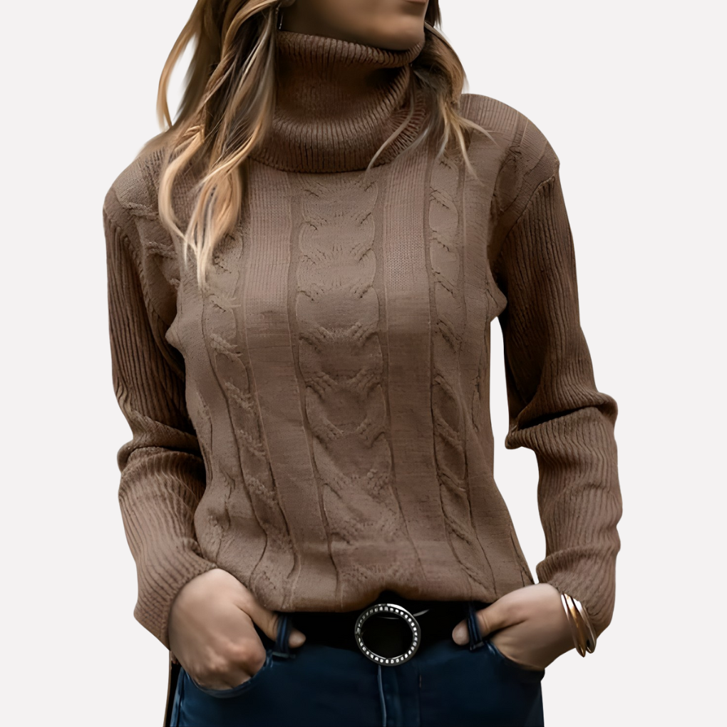 Women's Turtleneck Sweater Relaxed Fit