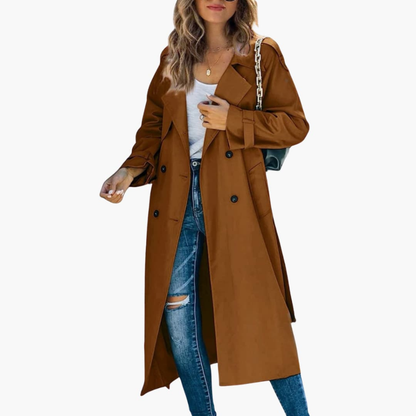 Women's Trench Coat Button Front Waterproof