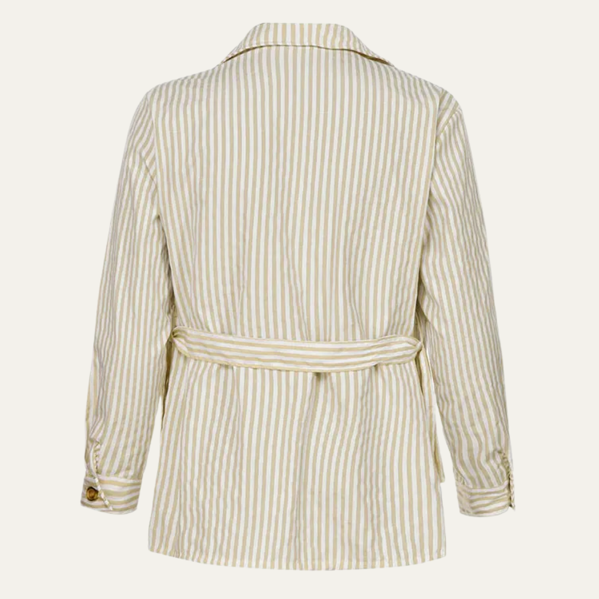 Men's Striped Button Down Shirt Cotton With Pockets