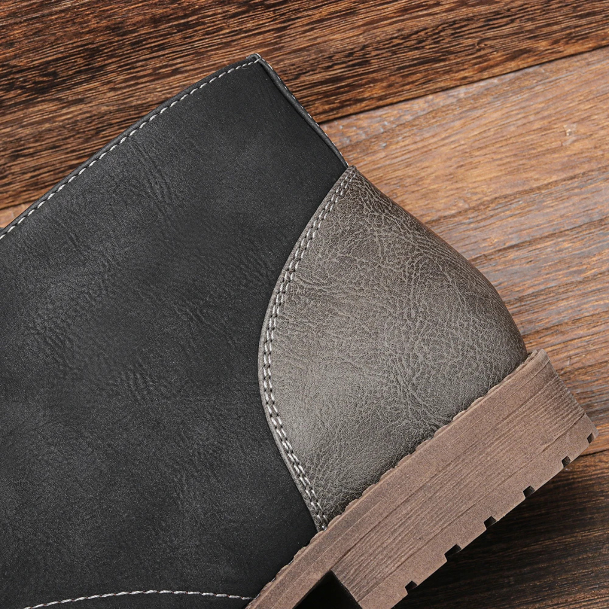 Elder Pine Men's Leather Smart Boots Vintage Style