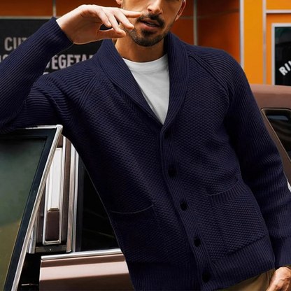 Men's Shawl Collar Cardigan Button Up