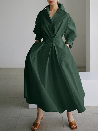 Casual Women's Button Front Midi Sundress