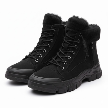 Warm Waterproof Leather Ankle Boots for Women