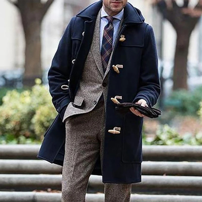 Men's Wool Blend Toggle Duffle Jacket