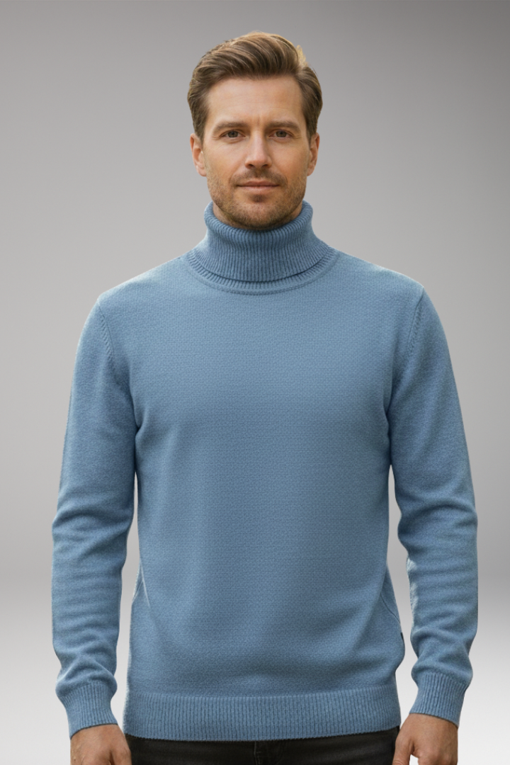 Men's High Neck Knitted Sweater