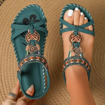 Women's Flat Strappy Open-Toe Sandals - VibreMode