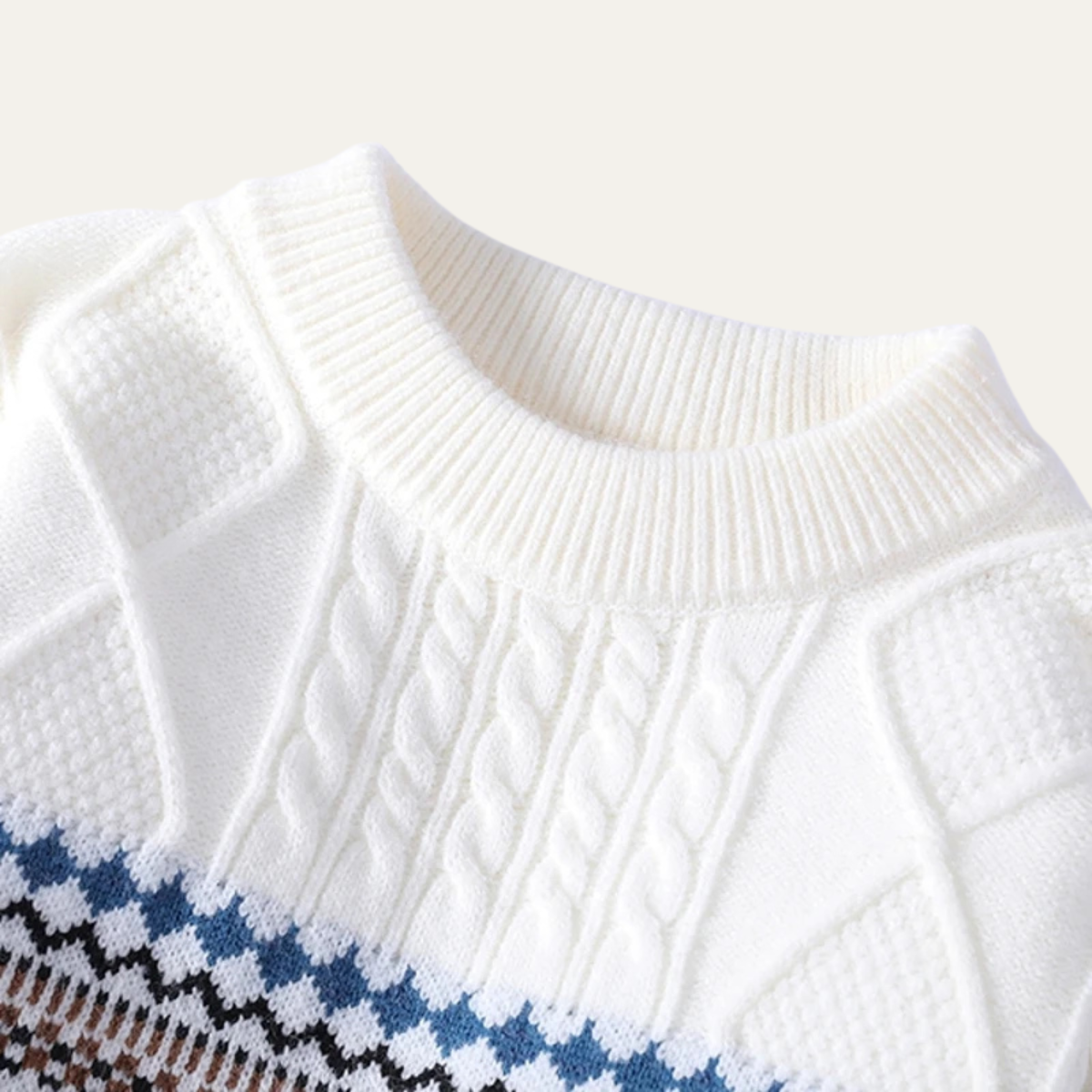 Men's Knitted Winter Sweater Nordic Pattern