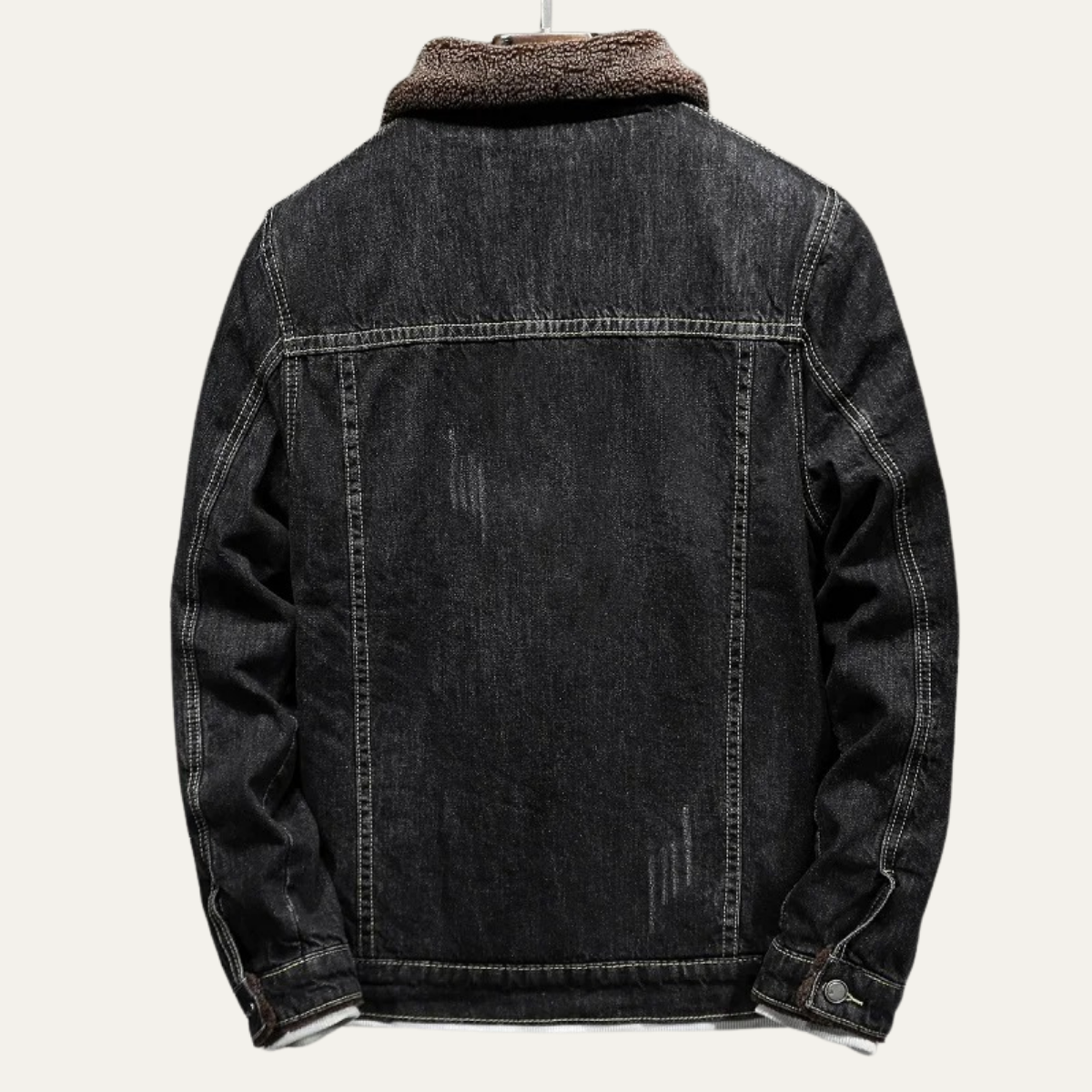 Men's Fleece Lined Denim Winter Jacket