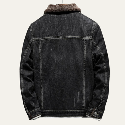 Men's Fleece Lined Denim Winter Jacket