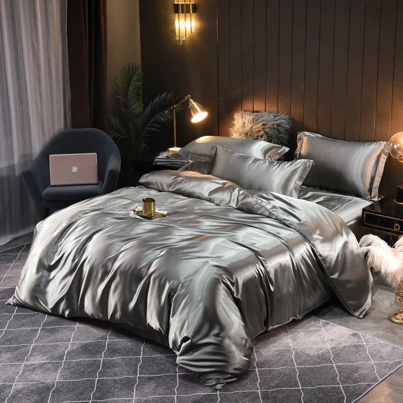 Satin Bedding Set Soft Elegant Design
