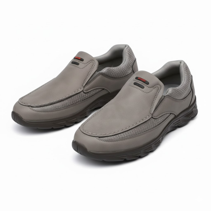 Comfortable Airy Leather Slip On Shoes - VibreMode