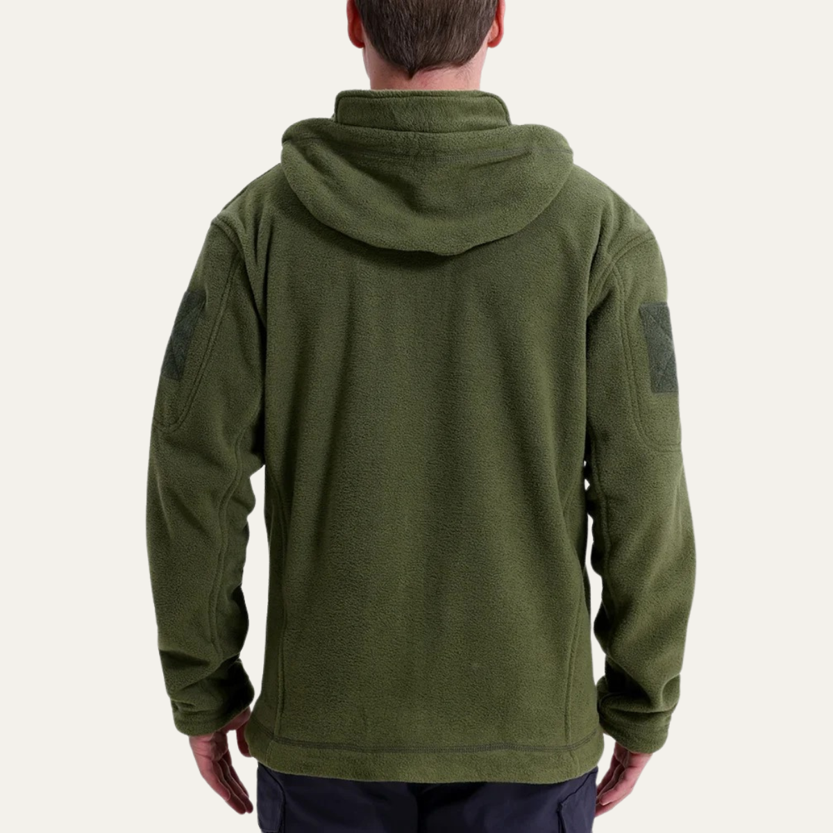 Men's Tactical Fleece Jacket Hooded Multi Pockets