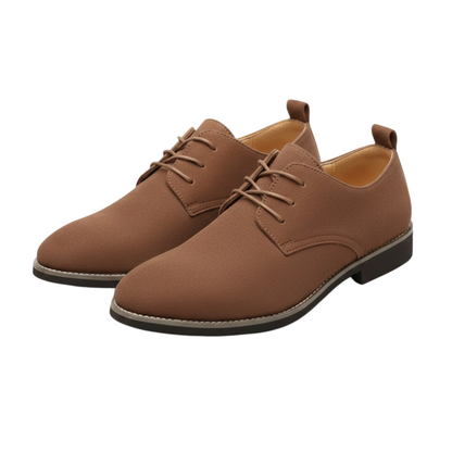 Relaxed Fit Mens Frosty Leather Shoes Grip Sole - VibreMode