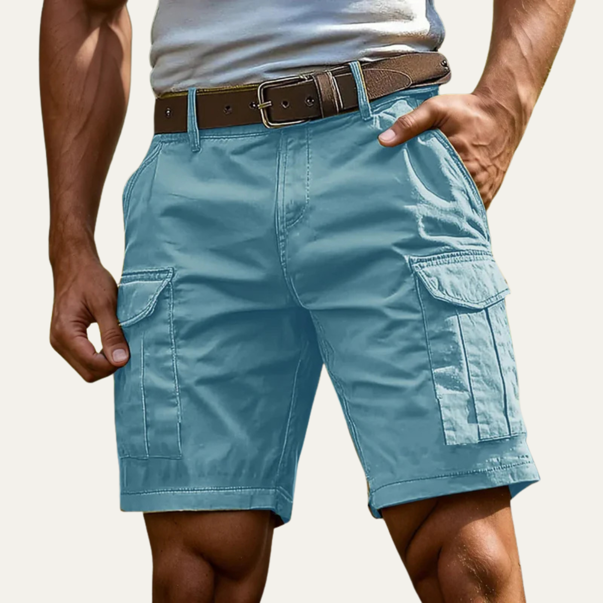 Men's Casual Summer Shorts Cotton With Pockets