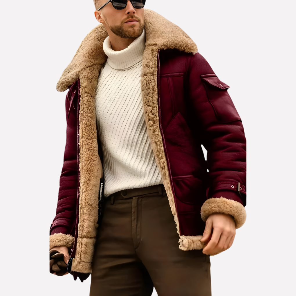 Men's Aviator Leather Jacket