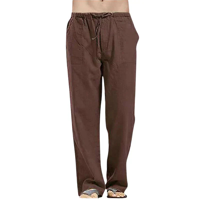 Ralph Men's Linen Pants Breathable Oversized Fit