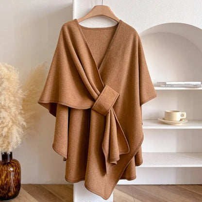 Luxurious Poncho Windproof Shawl Coat Caliboot