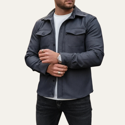 Men's Cotton Blend Button Up Shirt