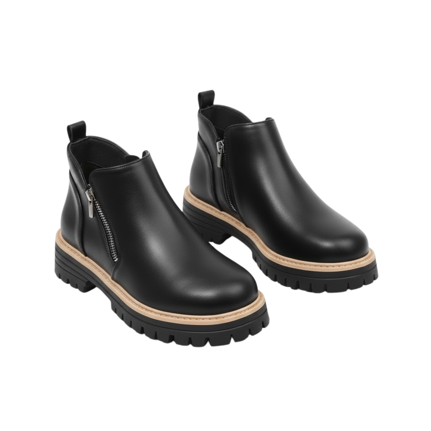 Comfortable Round Toe Flat Sneaker Boots for Women