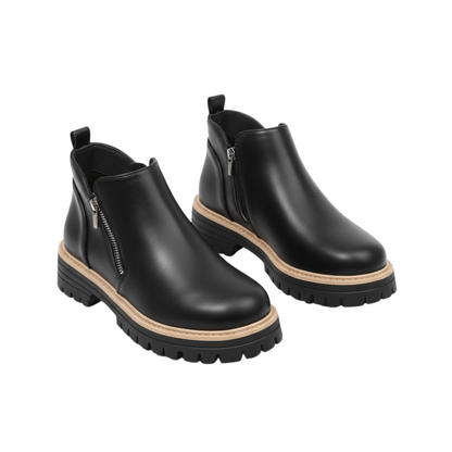 Comfortable Round Toe Flat Sneaker Boots for Women