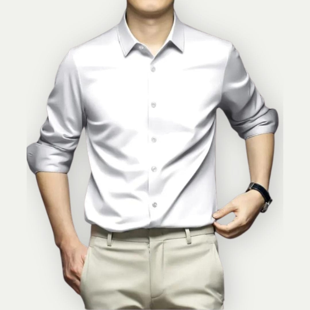 Men's Non Iron Dress Shirt Wrinkle Cotton