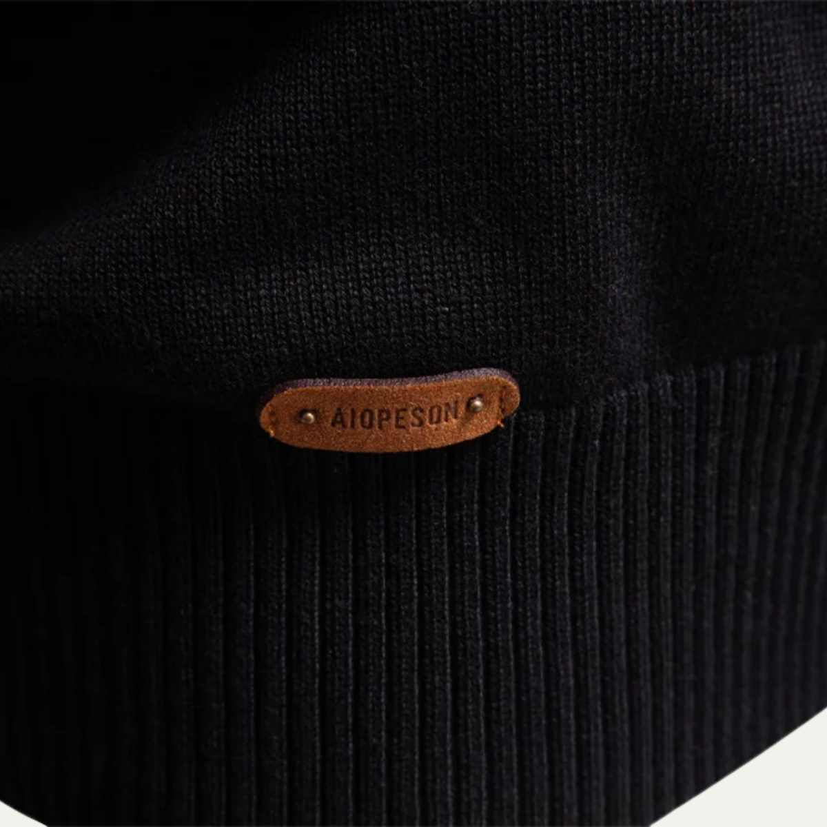 Men's Half Zip Wool Blend Sweater