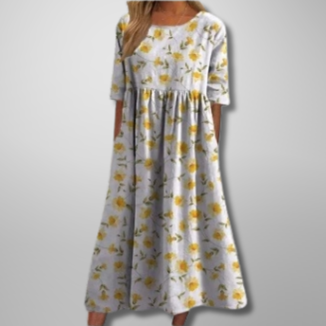 Women's Relaxed Floral Midi Dress