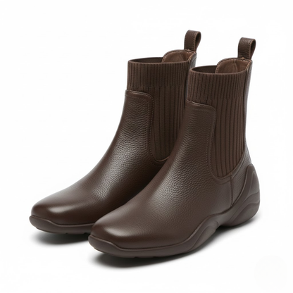 Comfortable Women's Leather Ankle Boots Autumn Collection