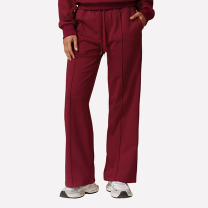 Women's Wide Leg Sweatpants Cotton Comfortable Black