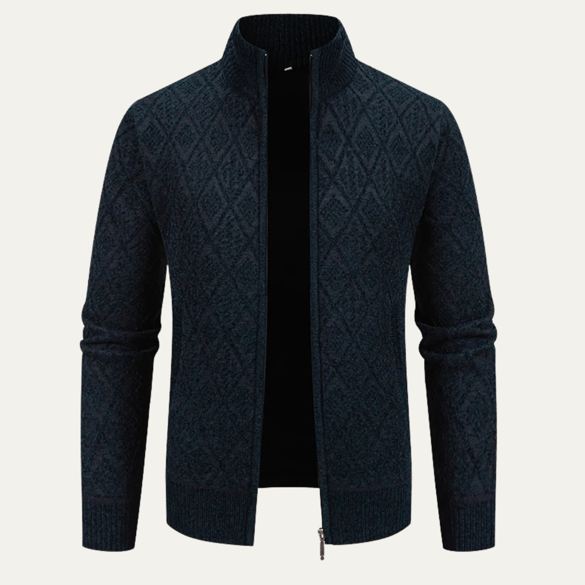Men's Diamond Pattern Knit Jacket