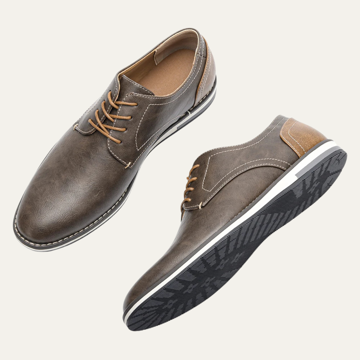 Hartwell Men's Leather Oxford Sneakers Two Tone Casual