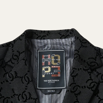 Men's Houndstooth Business Jacket Oversized