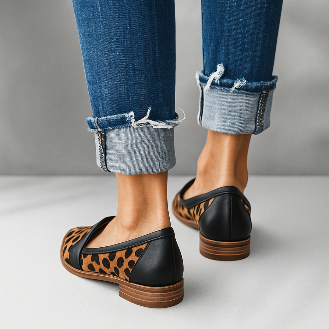 Women's Pointed Toe Loafers Strap Detail