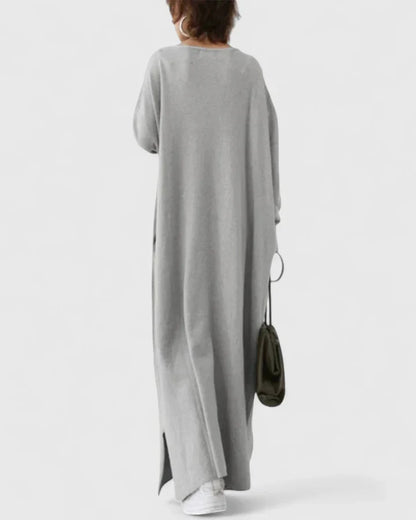 Ladies Elegant V Neck Floor Length Dress