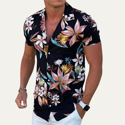 Men's Hawaiian Beach Shirt Coconut Print