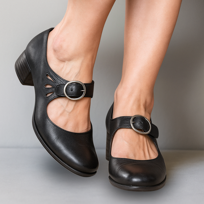 Women's Mary Jane Buckle Strap Shoes - VibreMode