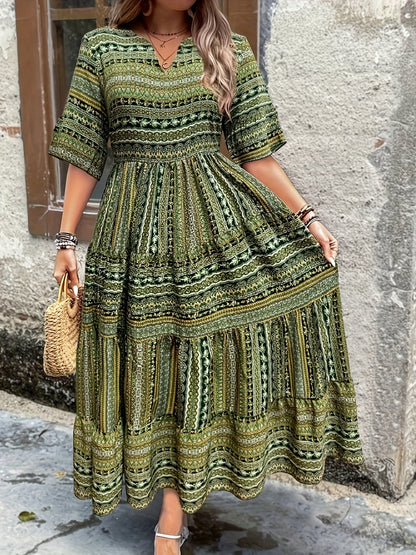 Chic Floral Maxi Sundress for Women - VibreMode