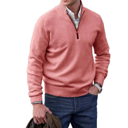 Men's Soft Knit Zip Sweater