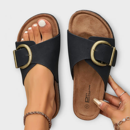 Women's Flat Open-Toe Slide Sandals
