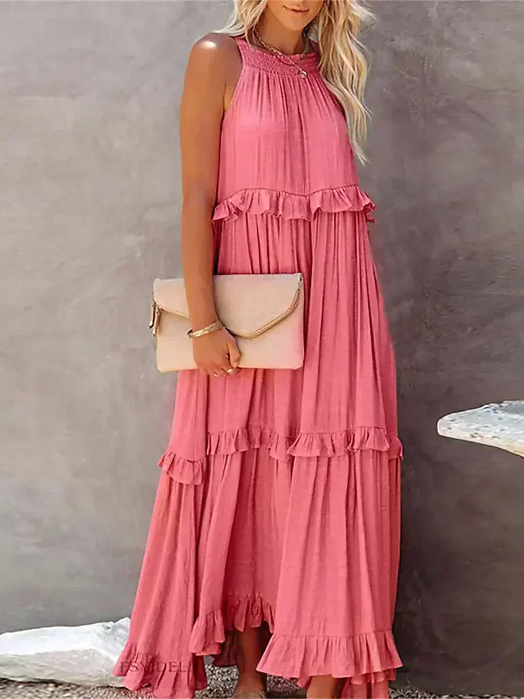 Women's Maxi Dress Layered Tier Design