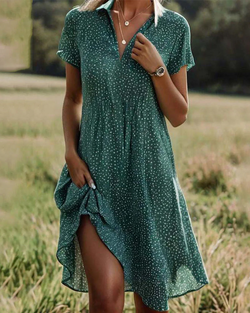 Classic V Neckline Women's Dress - VibreMode