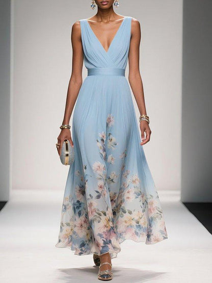 Beautiful Floral Long Sundress for Women