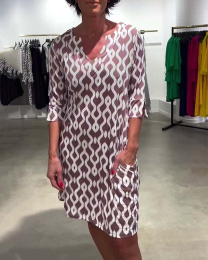 Stylish Patterned Mini Dress