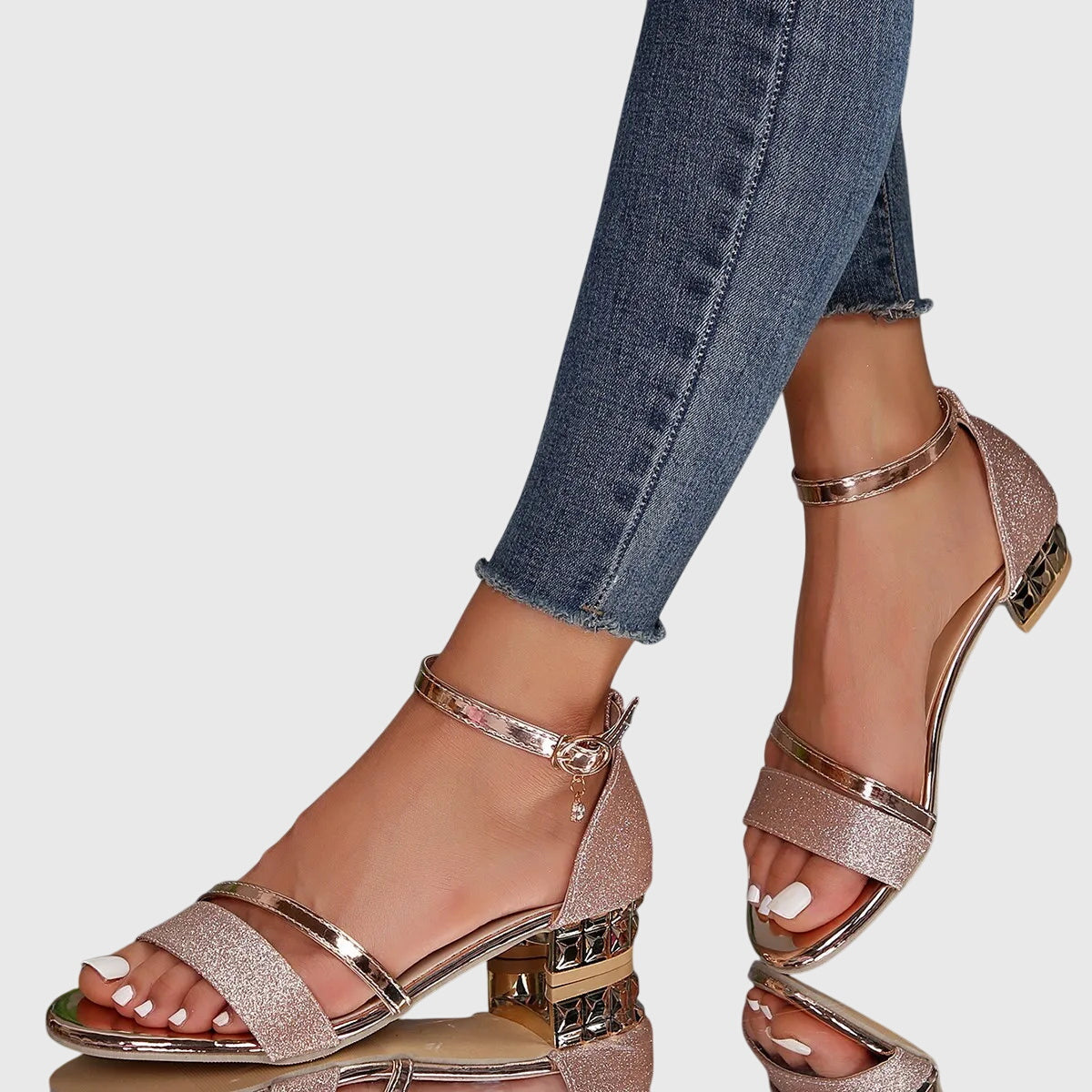 Women's Buckle Ankle Strap High Heel Sandals