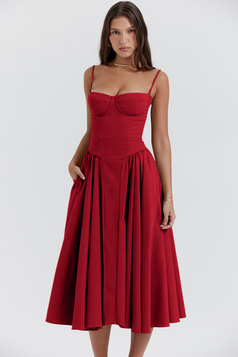 Floral Flowy Knee Length Dress
