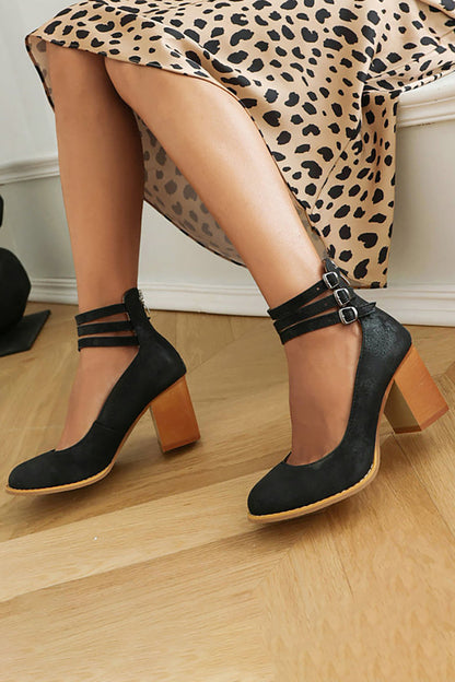Comfortable Ankle Strap Sandals with High Heel