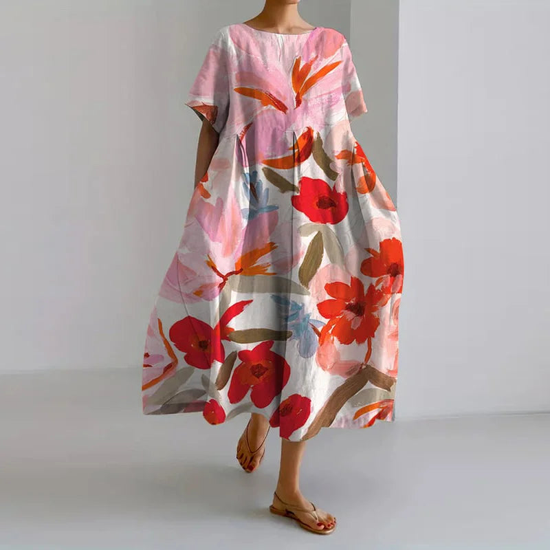 Valentina Women's Floral Summer Dress Stretchy