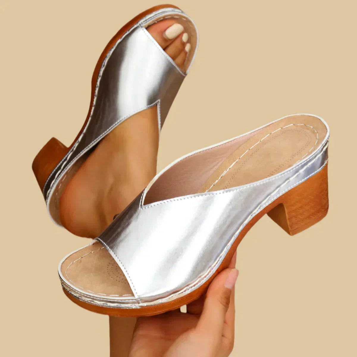 Comfortable Arch Support Sandals with High Heels