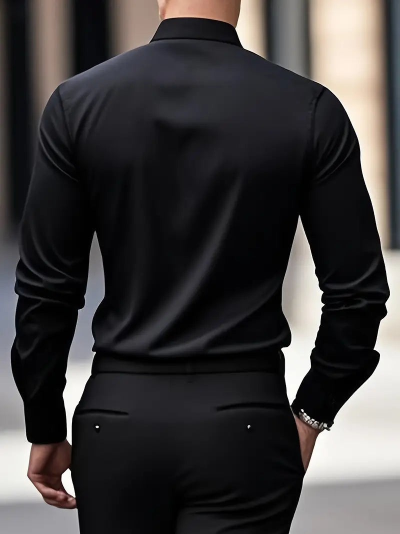 Men's Long Sleeve Button Down Dress Shirt