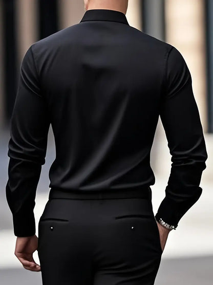 Men's Long Sleeve Button Down Dress Shirt